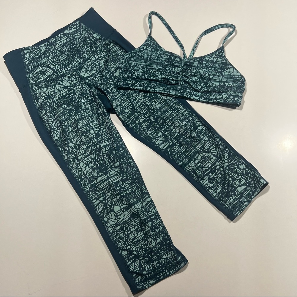 Teal old navy legging workout set